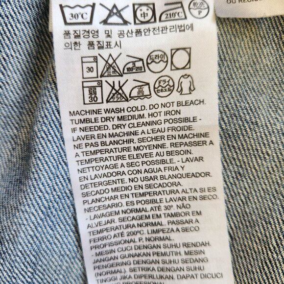 Retro Levi's Strauss Blue Denim Jacket CA00342 Trucker Casual Unisex Large - Picture 7 of 15